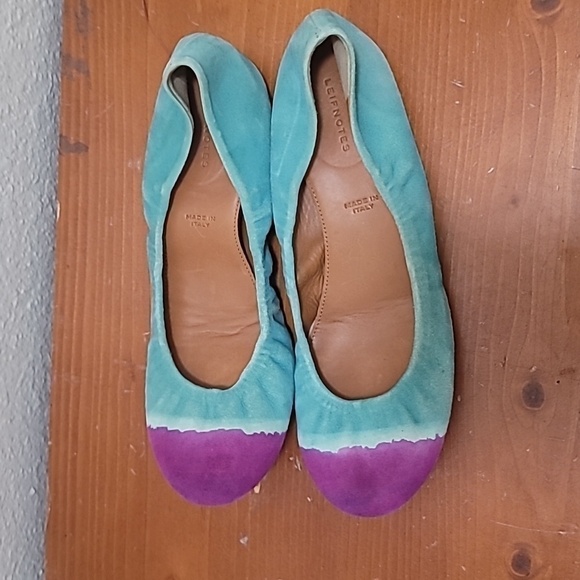 ANTHROPOLOGIE LEIFNOTES TAIKA DIP DYE SUEDE LEATHER BALLET FLATS SHOES SIZE 36 - Picture 4 of 10